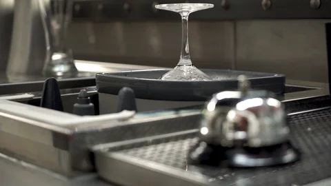 Beer Glasses Washing Machine Video stock 111665388