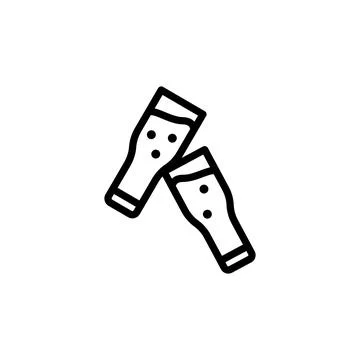 Beer goblets, cheers icon. Simple line, outline vector elements of international Stock Illustration