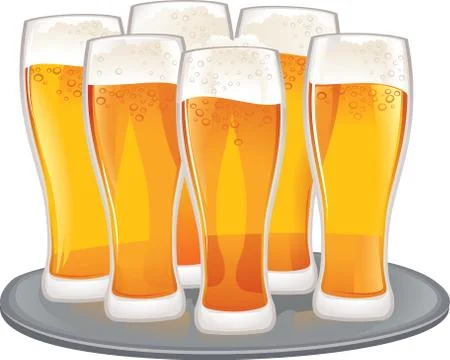 Beer goblets Stock Illustration