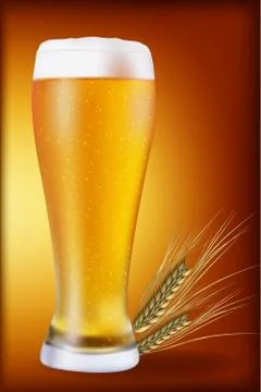 Beer with grain Illustrazione stock