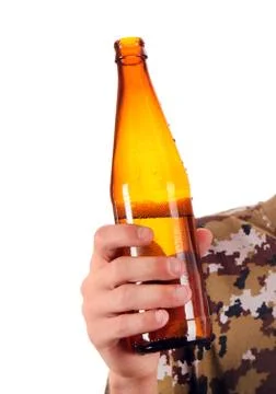 Beer in the Hand Stock Photos