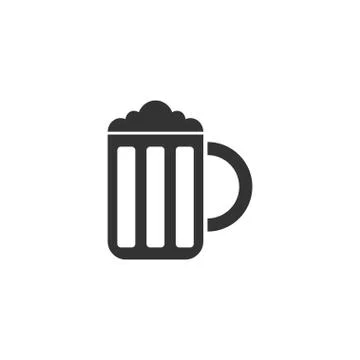 Beer icon flat Stock Illustration