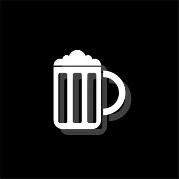 Beer icon flat Stock Illustration