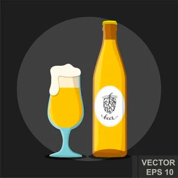 Beer. The icon. Isolated. Alcoholic drink. For your design Stock Illustration
