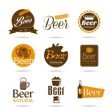 Beer icon set  Stock Illustration
