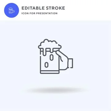 Beer icon vector, filled flat sign, solid pictogram isolated on white, logo i Stock Illustration