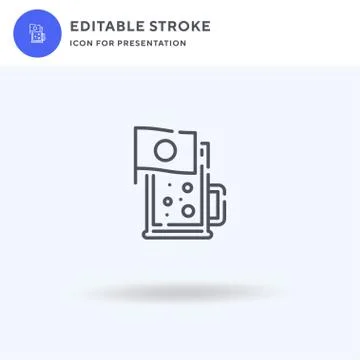 Beer icon vector, filled flat sign, solid pictogram isolated on white, logo i Stock Illustration