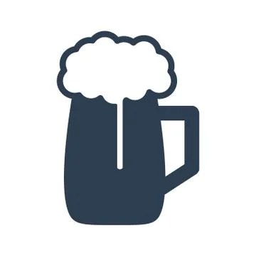 Beer Icon on white background. Stock Illustration