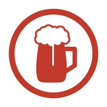 Beer Icon on white background. Stock Illustration