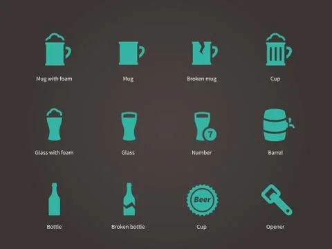 Beer icons Stock-Illustration
