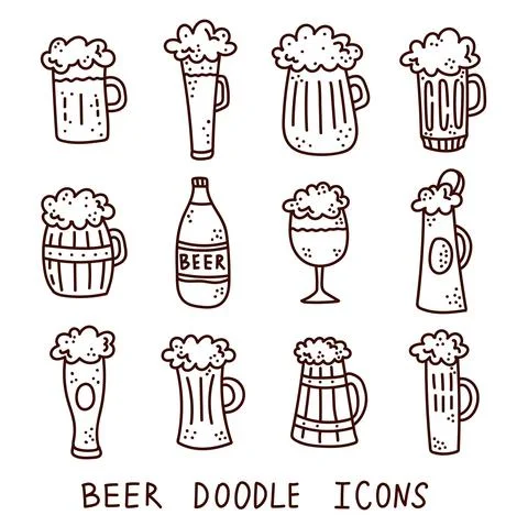 Beer icons  Illustrazione stock