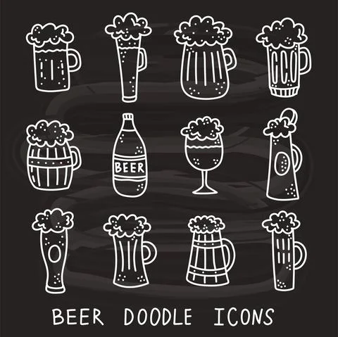 Beer icons  Illustrazione stock