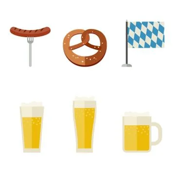 Beer icons set Stock Illustration