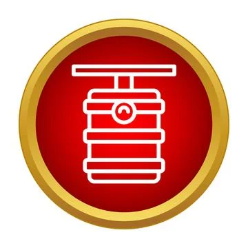 Beer keg barrel icon representing drinks and brewery Stock Illustration