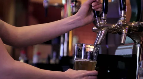 Beer from the keg Stock Footage 47839635