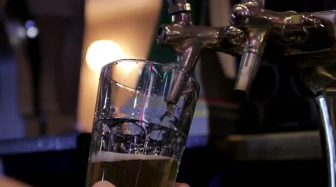 Beer from the keg Stock Footage 47839667