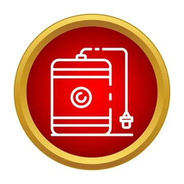 Beer keg icon presenting brewing equipment vector outline Stock Illustration