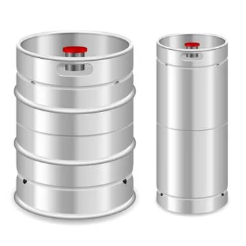 Beer keg set Stock Illustration