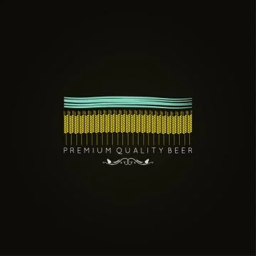 Beer label concept vector background Illustrazione stock