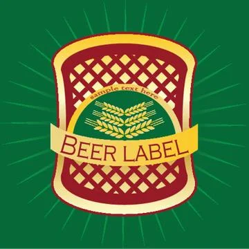 Beer label design. Stock-Illustration