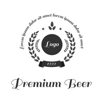 Beer label design Stock Illustration