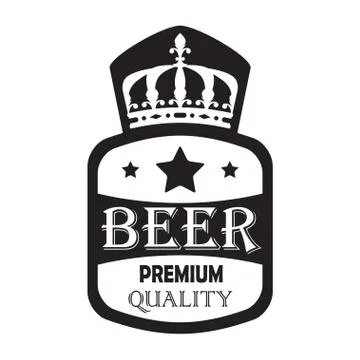 Beer label isolated on white background. Stock Illustration
