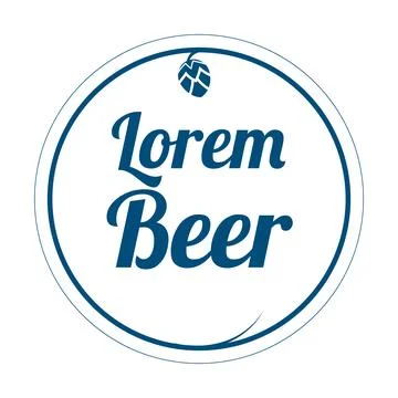 Beer label logo vector illustration Stock Illustration