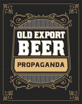 Beer label with old frames Stock Illustration