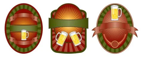 Beer Label Set Stock Illustration