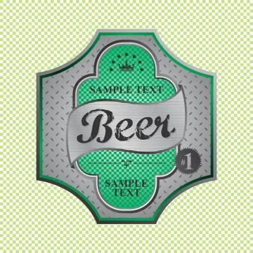 Beer label theme Illustrazione stock