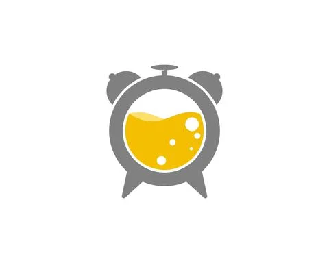 Beer liquid in the clock illustration Illustrazione stock