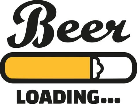 Beer Loading bar with foam Stock Illustration