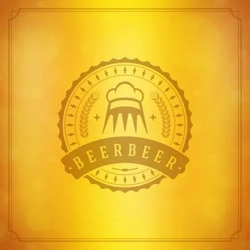 Beer Logo Design Element Stock Illustration