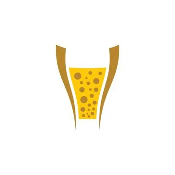 Beer logo sign stylized vector element Stock Illustration