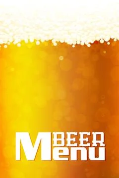Beer menu  background Stock Illustration