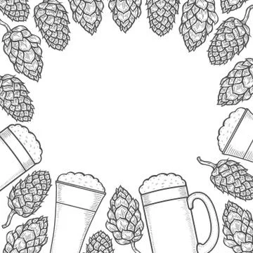Beer menu design template Stock Illustration