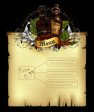 Beer menu Stock Illustration