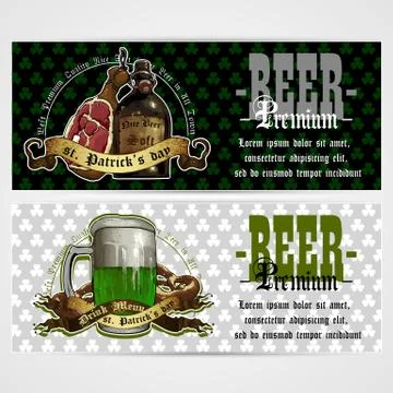 Beer menu Illustrazione stock