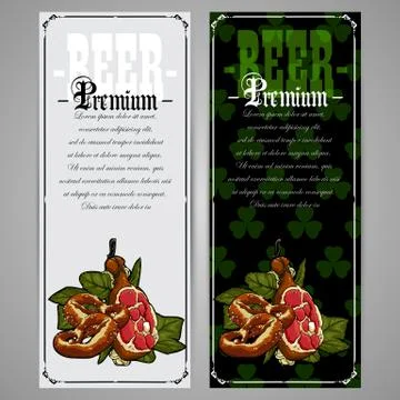 Beer menu Stock Illustration