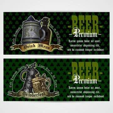 Beer menu Illustrazione stock