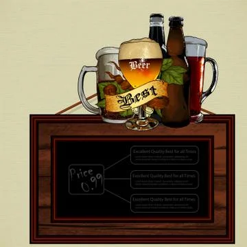 Beer menu Stock Illustration