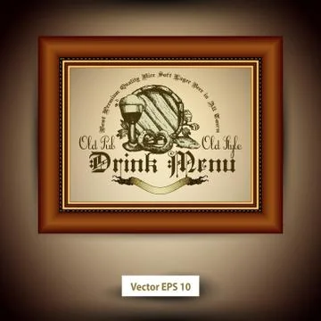 Beer menu Stock Illustration