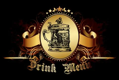 Beer menu Illustrazione stock