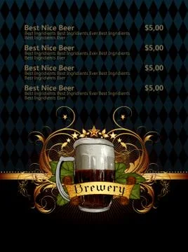 Beer menu Stock-Illustration