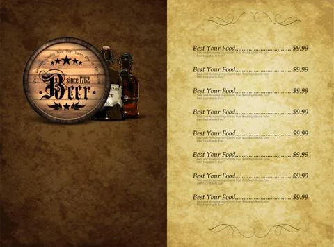 Beer menu Stock Illustration