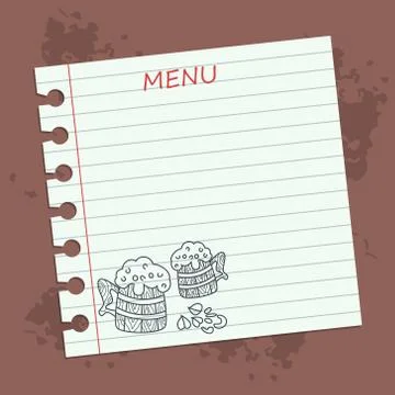 Beer menu template Stock Illustration