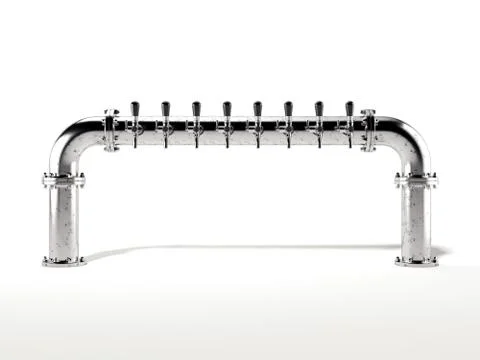 Beer metal column. 3d rendering 库存插图