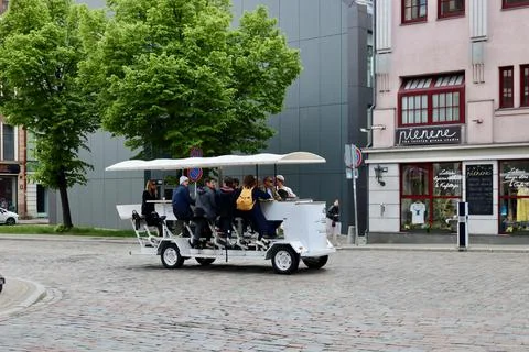 Beer mobile in Riga Stock Photos