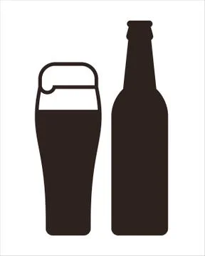 Beer mug and bottle Stock Illustration