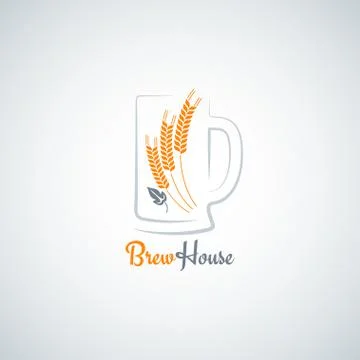 Beer mug barley design vector background Stock Illustration